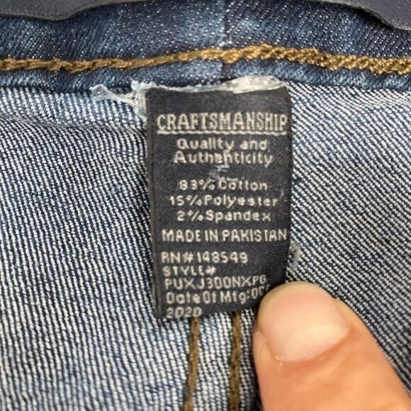 PD&C Paper Authenticity Denim Cloth Slim Straight Blue Jeans Mens Size 44X32 - Picture 8 of 11
